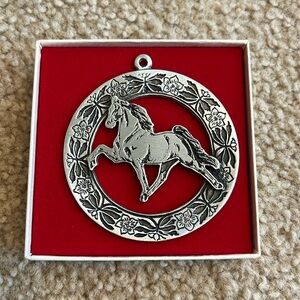 Solid pewter Tennessee Walking Horse ornament